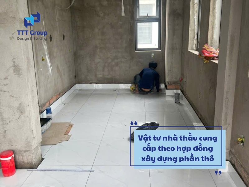 vat tu nha thau cung cap theo hop dong xay dung phan tho