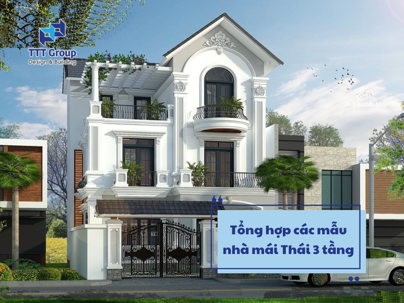 tong hop cac mau nha mai thai 3 tang