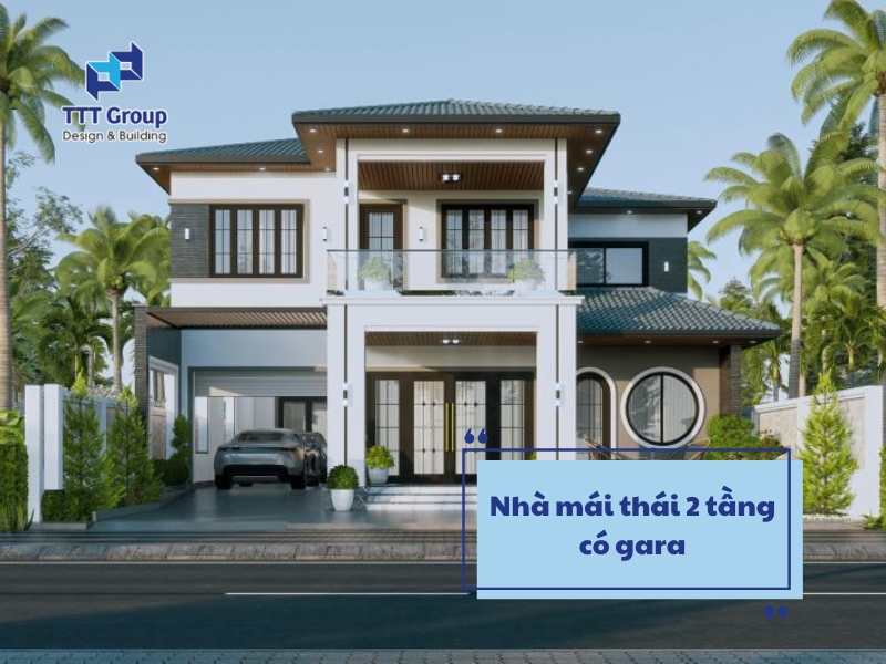 nha mai thai 2 tang co gara